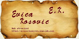 Evica Kosović vizit kartica